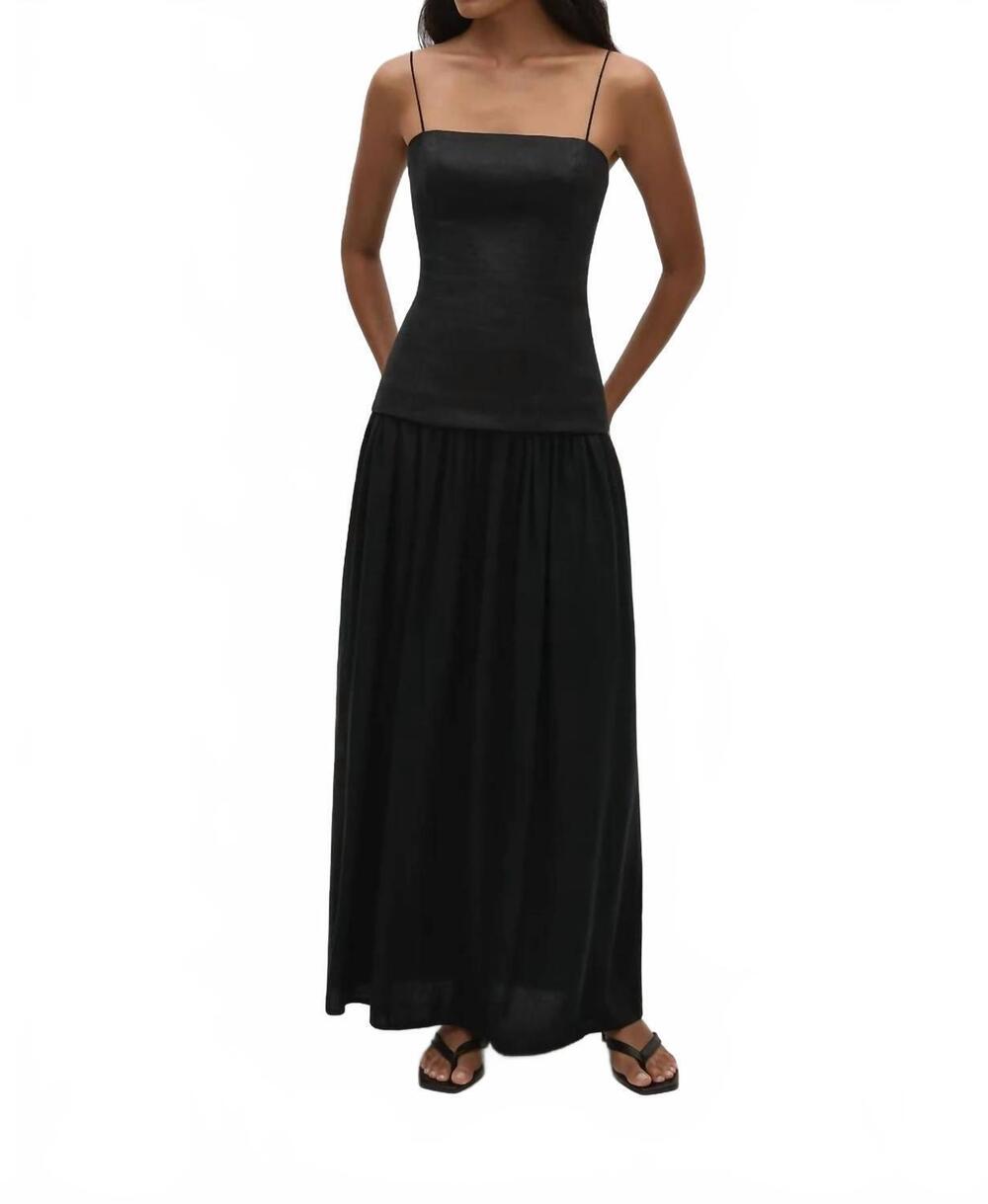 NEW FAITHFULL THE BRAND lenise maxi dress in black